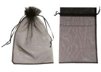 Imagem de Saquinho De Organza 10x15 cm Pacote 10 unidades - Preto